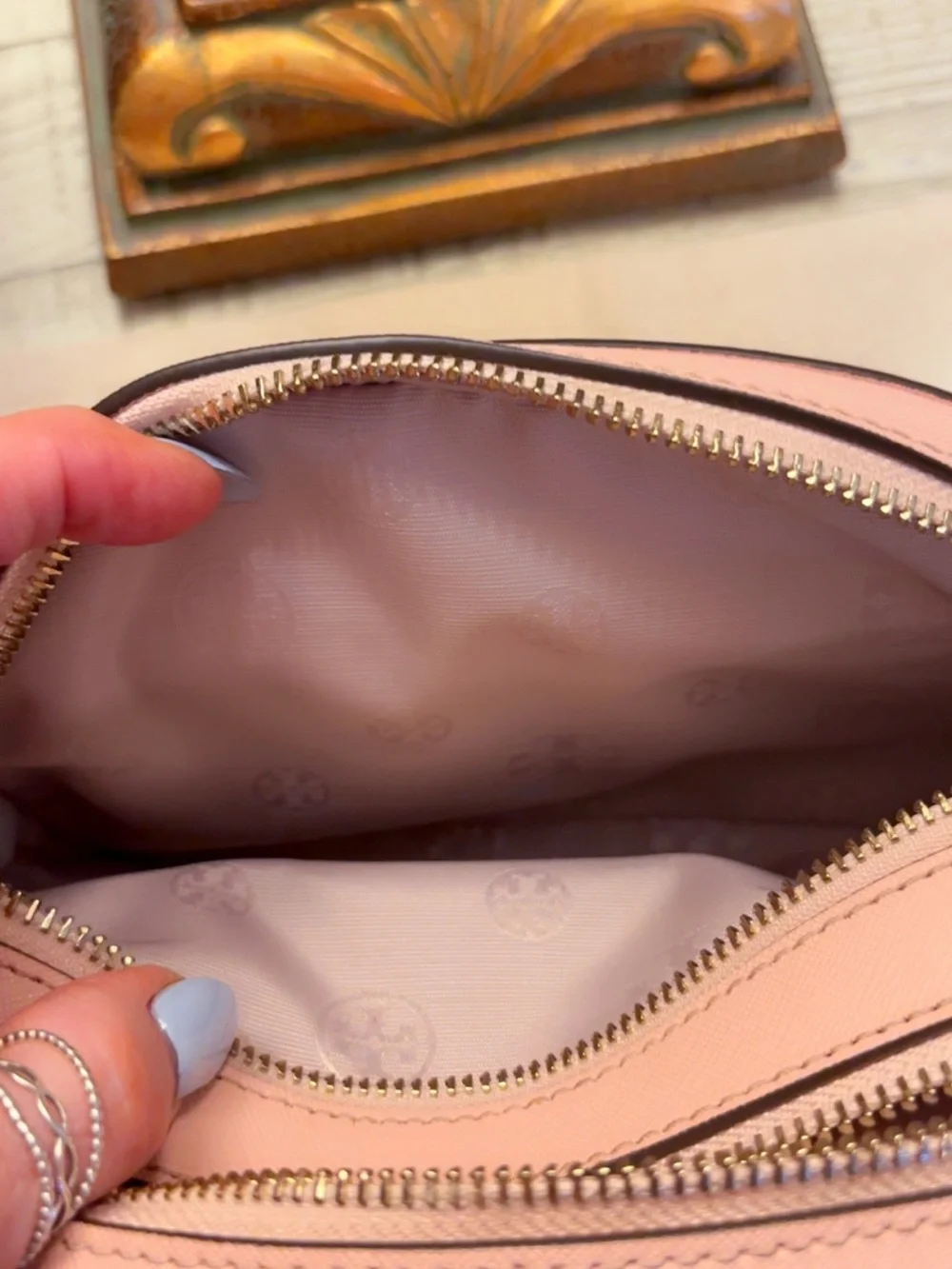 NWOT ~ Authentic Tory Burch Pink Leather Dome Camera Crossbody Bag W/Dustbag